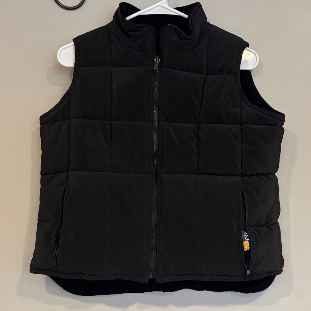 Red Denim Black reversible Puffer Vest